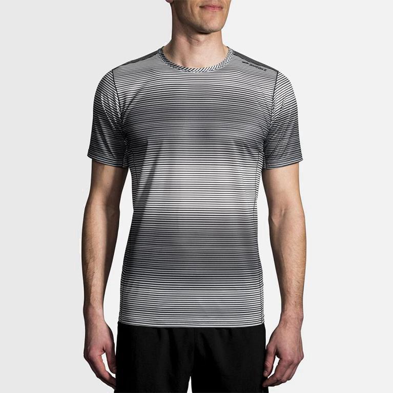 Brooks Ghost Camiseta De Corrida Manga Curta Homem Cinzentas (25793WAYZ)